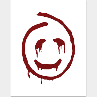 Sinister Smiley, Red John Fictional Serial Killer On The Mentalist TV Crime Drama Posters and Art